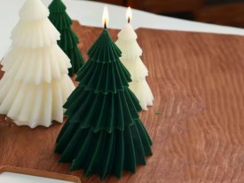 Molde silicona arbolito Navidad rayado 